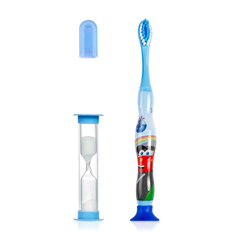 Benri Dent Kids Soft Toothbrush with Sand Timer Blue