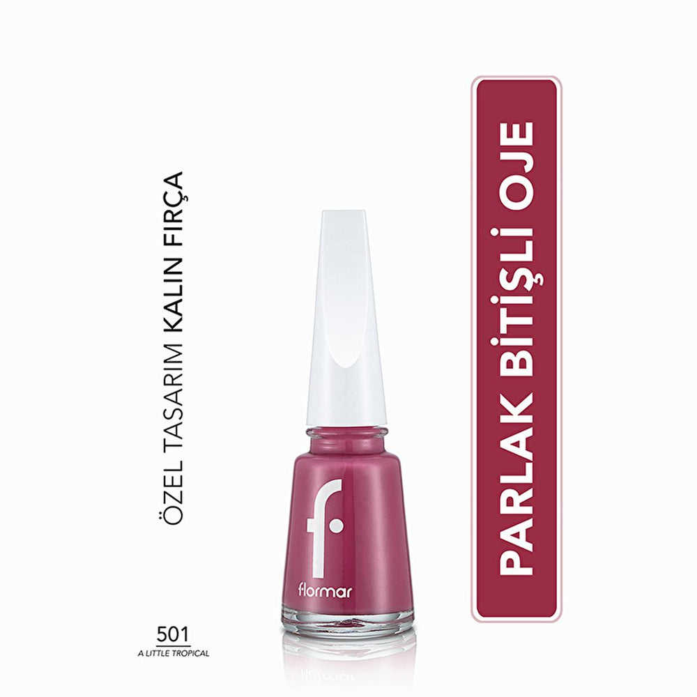 Flormar Nail Enamel Yoğun Pigmentli Oje - Long Lasting Nail Polish with Nail Care Benefits - view 2