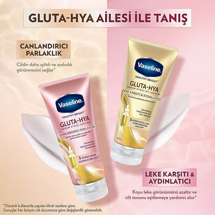 Vaseline Gluta-Hya Serum Body Lotion 200ml - Brightening Formula | Moisturizing