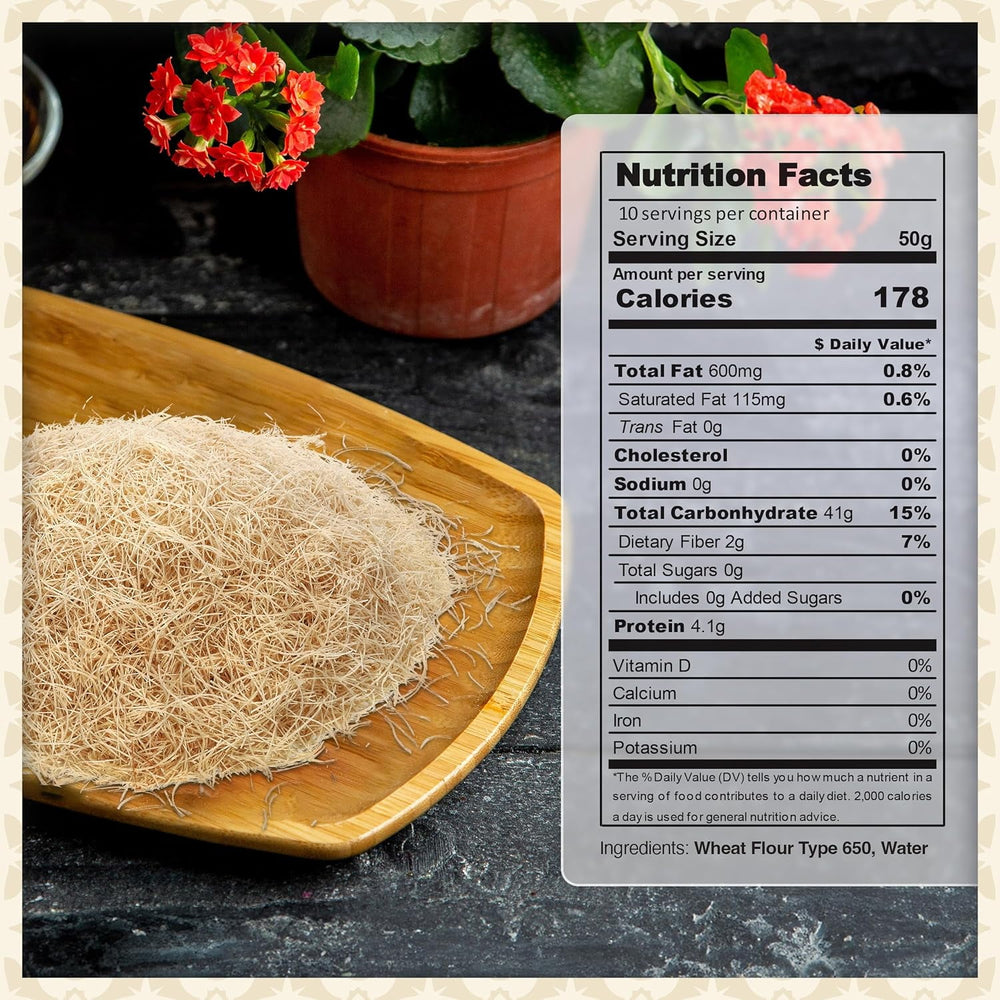 OZKA Dried & Chopped Kataifi Shredded Fillo Dough,Ingredient for The Viral Dubai Pistachio Chocolate Bar, Kunafa, - view 5