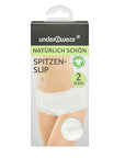 White Lace Women's Slip Underwear Set - 2 Pack | Size M