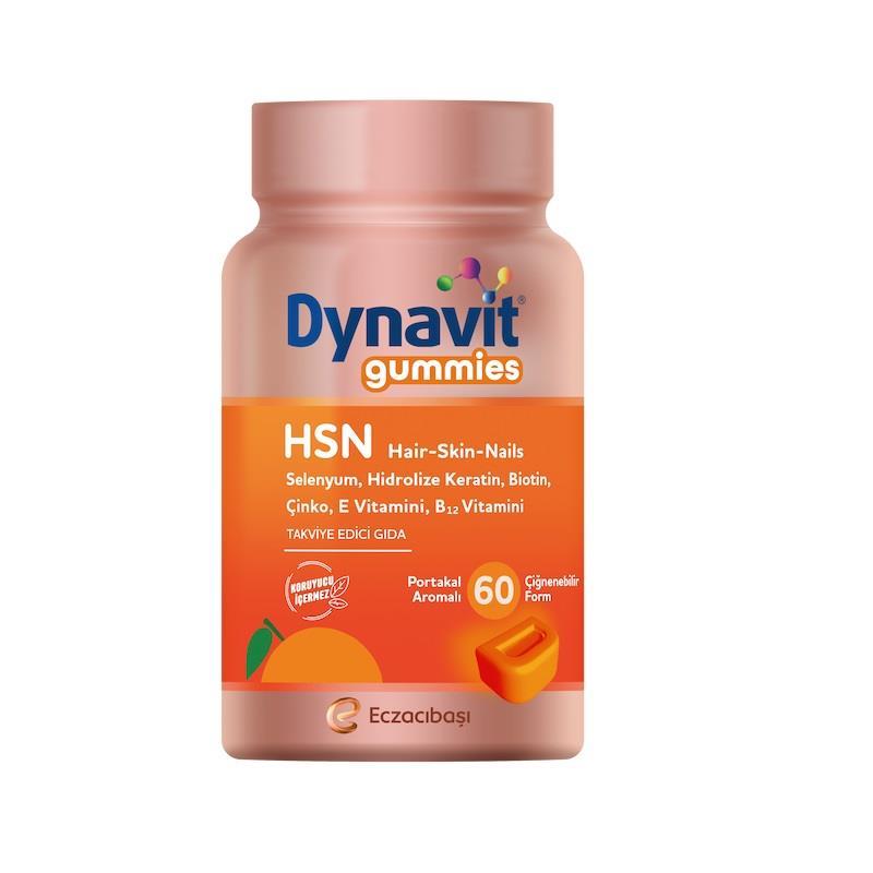 Dynavit Gummies HSN Hair Skin &amp; Nails Supplement 60 Ct