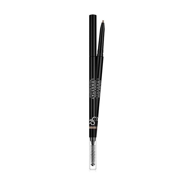 Golden Rose Longstay Precise Eyebrow Pencil No.107 - Waterproof, Fine Tip for Precise Eyebrow Shaping Golden Rose Precise Eyebrow Pencil - Longstay & Waterproof eyebrow pencil, longstay eyebrow makeup, precise eyebrow shaping, waterproof eyebrow product, eyebrow grooming tool, Golden Rose, cosmetics, makeup, beauty products, brow care, long-lasting makeup, precise makeup tools, waterproof makeup