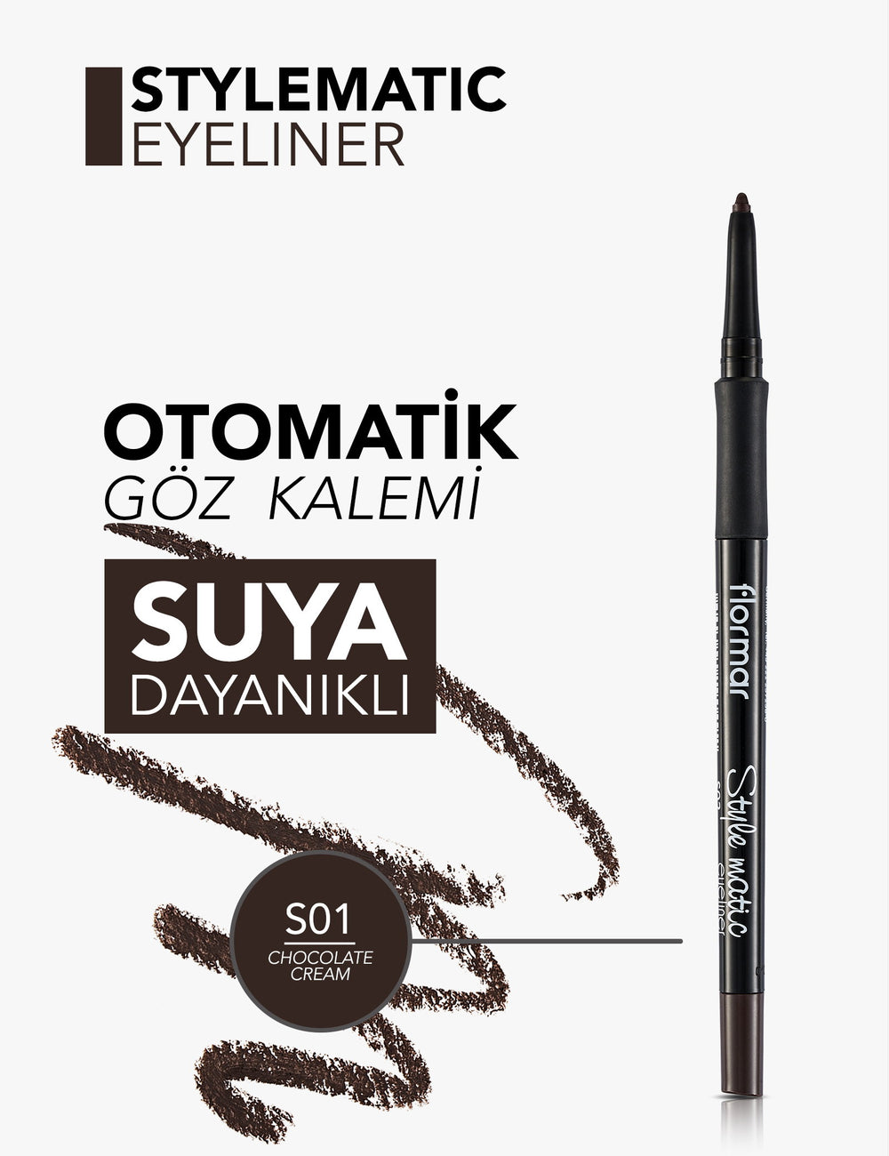 Flormar Stylematic Matte Waterproof Eyeliner Pencil 0.35g