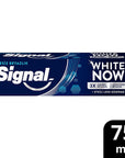 Signal White Now Whitening Toothpaste - Instant 3x Whitening, Stain Removal - 2.54 fl oz Signal White Now Whitening Toothpaste - Instant 3x Whitening whitening toothpaste, Signal White Now, instant whitening toothpaste, stain removal toothpaste, oral care, teeth whitening, toothpaste with White-Correct Technology, toothpaste with White-Infinity Technology, coffee stain removal, tea stain removal, smoke stain removal, brighter smile, long-lasting whitening