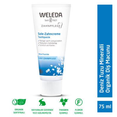 weleda natural toothpaste with sea salt 75 ml, weleda toothpaste tube showing natural ingredients, weleda fluoride-free toothpaste for adults Weleda Natural Toothpaste - Sea Salt Formula | 75 ml Weleda Natural Toothpaste - Sea Salt Formula | 75 ml toothpaste, natural-toothpaste, weleda, fluoride-free, dental-care, sea-salt, oral-hygiene, natural-ingredients, ai-generated, adults