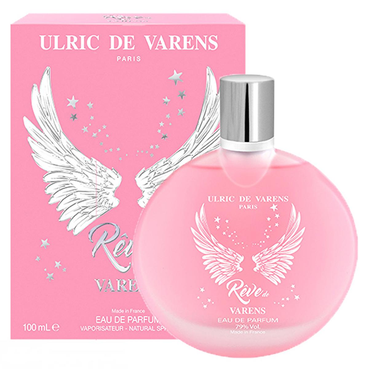 reve-de-varens-womens-perfume-bottle, reve-de-varens-fragrance-sprayed, reve-de-varens-packaging Ulric de Varens Reve De Varens EDP Women's Perfume - Floral & Fruity Fragrance for Young Adults | 100 ml Ulric de Varens Reve De Varens EDP for Women - 100 ml ulric-de-varens, reve-de-varens, womens-perfume, floral-fragrance, fruity-fragrance, young-adults, working-women, fragrance-lovers, ai-generated, eau-de-parfum