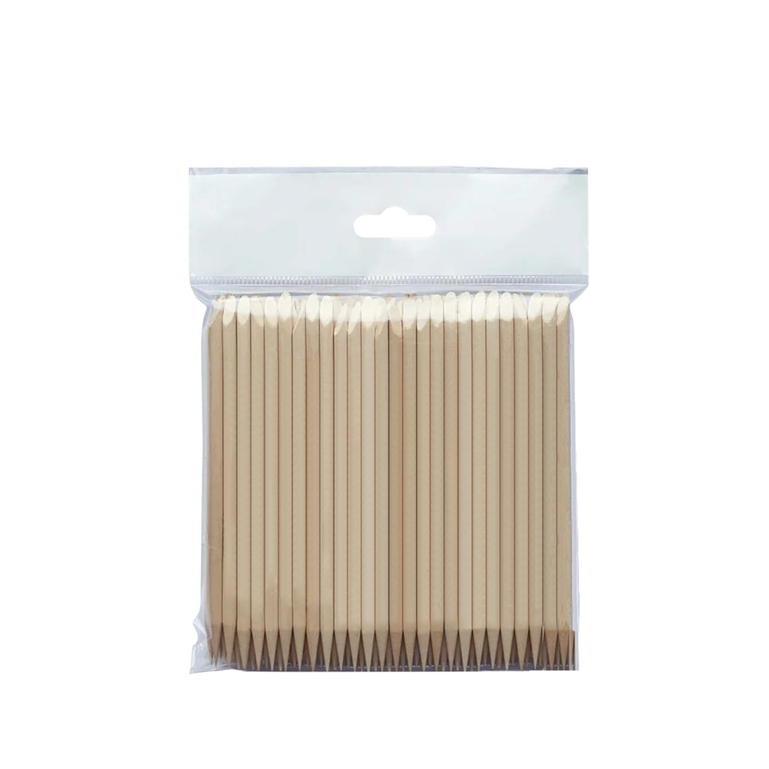 Staleks Orange Wood Cuticle Pushers for Manicures 110mm 100 Count