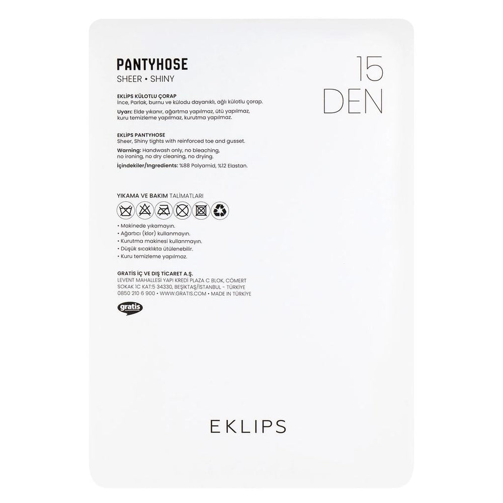 Eklips Cocoa Pantyhose Soft Sheer Tights in Size S