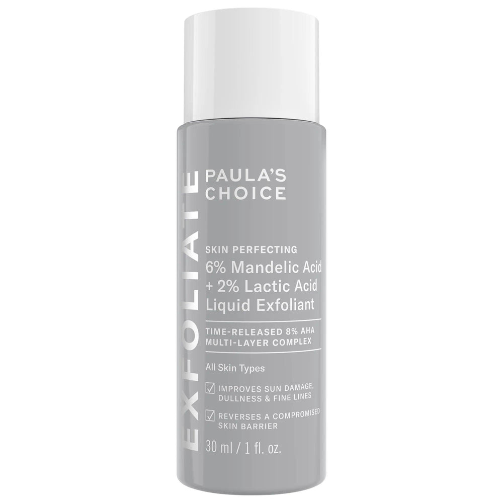 The Ordinary Mini Skin Perfecting 6% Mandelic Acid + 2% Lactic Acid Liquid Exfoliant - Gentle Exfoliation for Smoother Skin The Ordinary Mini Liquid Exfoliant - Gentle Exfoliation for All Skin Types liquid exfoliant, mandelic acid, lactic acid, chemical exfoliant, anti-aging skincare, skincare for sensitive skin, gentle exfoliant, smooth skin, radiant skin, brighter skin, The Ordinary, skincare routine, exfoliating skincare, sensitive skin solutions, cruelty-free skincare, recyclable packaging, normal skin,