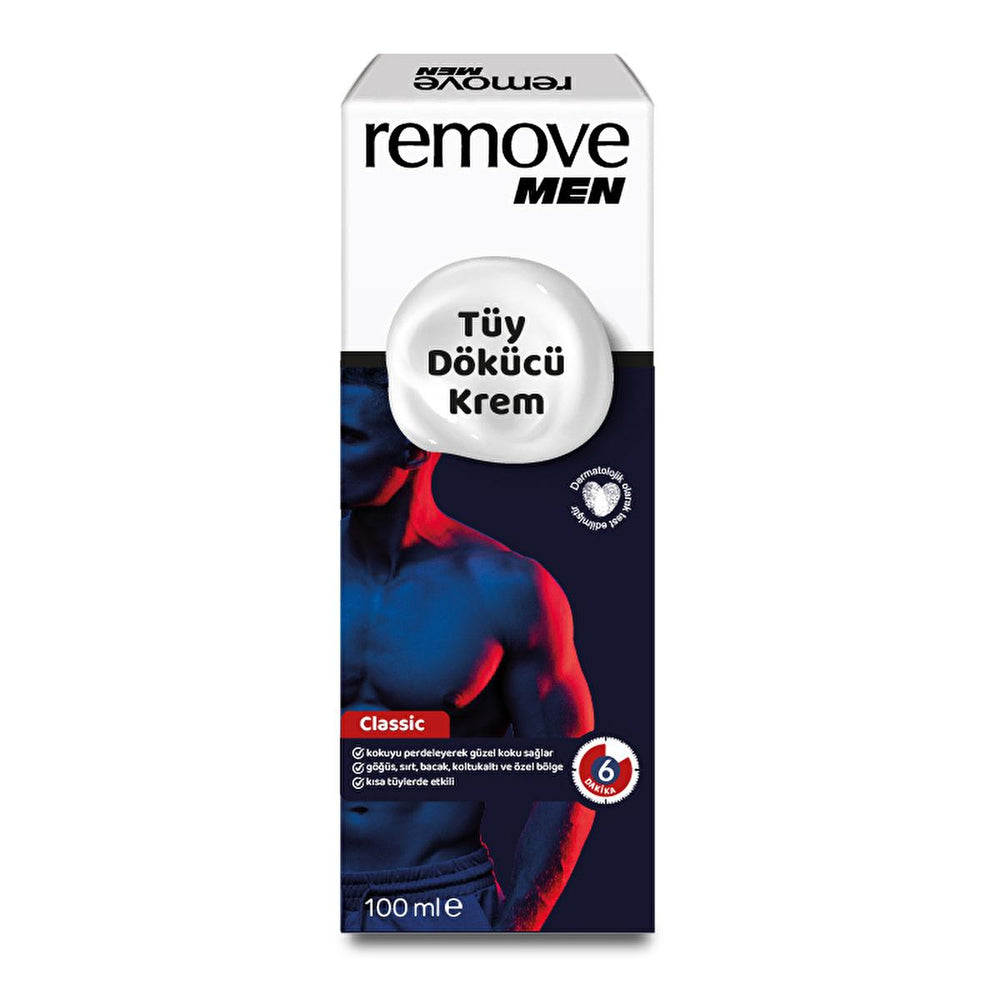 Remove Men Hair Removal Cream for Men - 6 Minute Quick Action, Dermatologically Tested, 3.38 fl oz - Toner