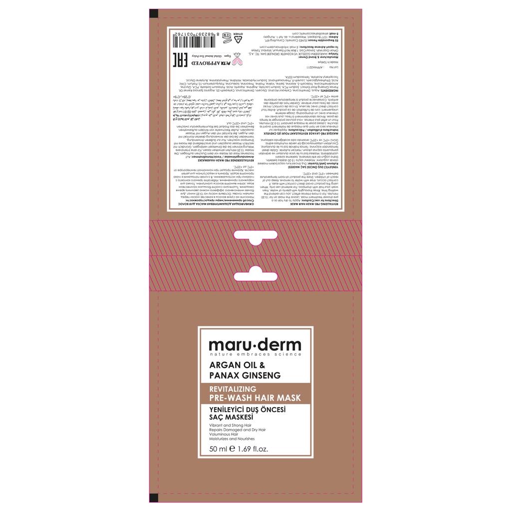 Maruderm Argan Oil &amp; Ginseng Pre-Shower Hair Mask 50ml
