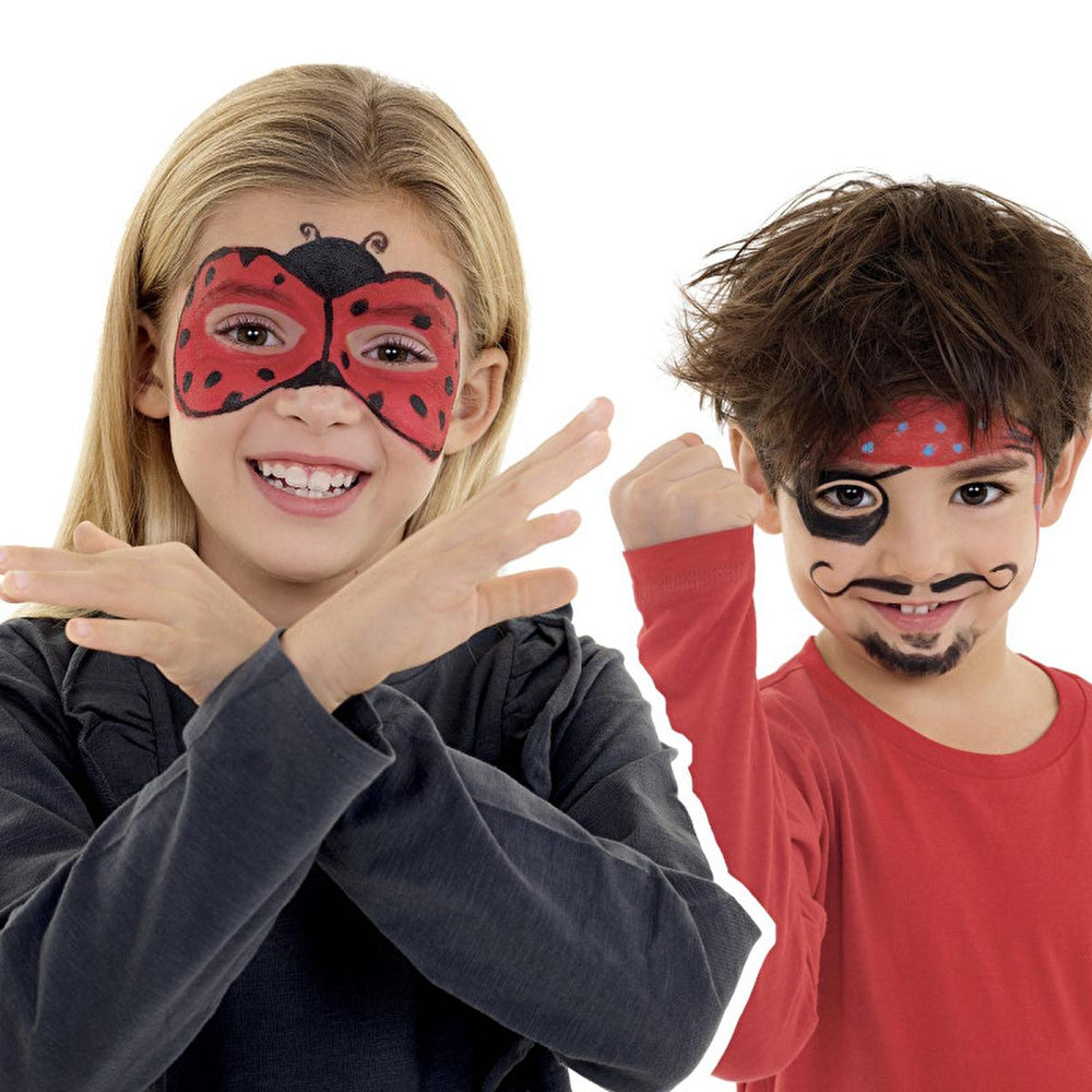Carioca Carnival Face Paint Kit - 3 Water-Based Colors, Dermatologically Tested, Easy Twist-Apply Design for Kids & - view 2