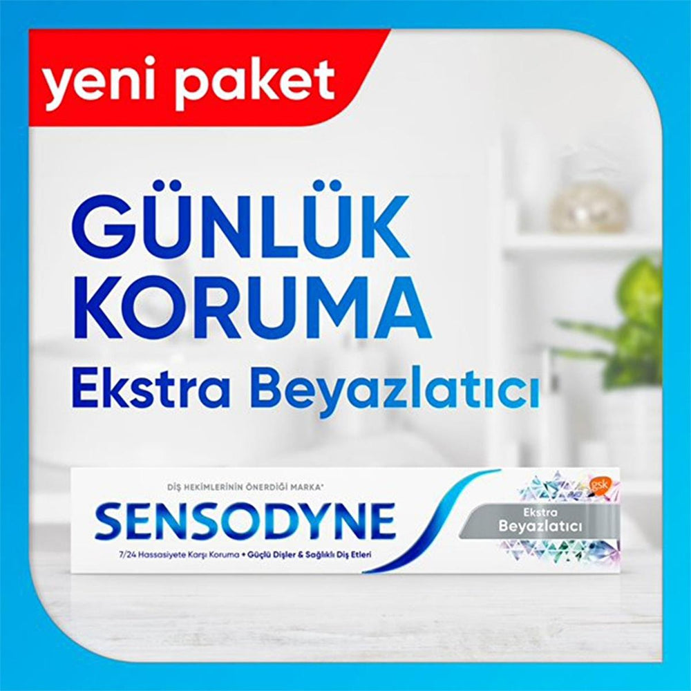 Sensodyne Sensitive Teeth Whitening Toothpaste with Fluoride - 2.54 fl oz - view 4