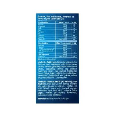 osteozinc plus softgels and tablets, bottle of osteozinc plus supplement Evdeeczane Osteozinc Plus - 30 Softgels & 60 Tablets Osteozinc Plus Softgels - 30 Softgels & 60 Tablets osteozinc, evdeeczane, health-supplement, omega-3, vitamins, minerals, adult-health, bone-health, brain-health, ai-generated