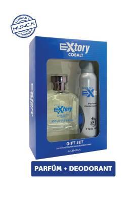 Extory Cobalt Men's Fragrance Set - 150ml Deo Sprey & 100ml Erkek Parfüm Extory Cobalt Men's Fragrance Set - Deo Sprey & Perfume men's fragrance set, Cobalt fragrance, deodorant spray, men's perfume, personal care gift set, grooming essentials, men's grooming, fragrance for men, coordinated scent, long-lasting freshness