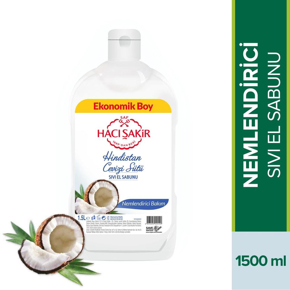 Haci Sakir Coconut Liquid Hand Soap 1500 ml