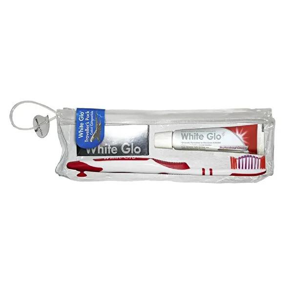 White Glo Oral Care Travel Kit - Compact Toothpaste, Toothbrush & Flexible Cleaner Set for Travelers White Glo Oral Care Travel Kit - Compact & Convenient oral care travel kit, travel-sized toothpaste, portable toothbrush, dental hygiene travel accessories, compact oral care products, travel oral care, oral hygiene on-the-go, travel dental care, White Glo, travel kit, oral care kit, toothpaste, toothbrush, flexible tooth cleaner