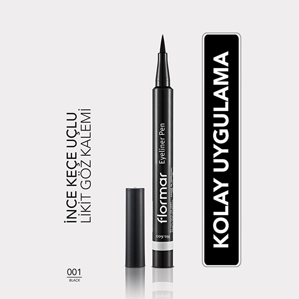 Flormar Matte Black Felt Tip Eyeliner: Intense Pigment, Long Lasting, Precise Liquid Definition - Smudge Proof for Dramatic Eyes Flormar Matte Black Eyeliner: Long Lasting, Smudge Proof Matte Eyeliner, Felt Tip Eyeliner, Black Eyeliner, Long Lasting Eyeliner, Pigmented Eyeliner, Flormar Eyeliner, Liquid Eyeliner, Precise Eyeliner, Smudge Proof Eyeliner, eyeliner, eye makeup, matte finish, dramatic eyes, precise application, long-lasting, intense pigment, makeup, beauty, defining eyes, enhancing eyes, felt-t
