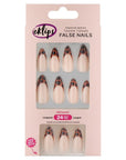 Eklips Leopard French Almond Artificial Nails 24 Count