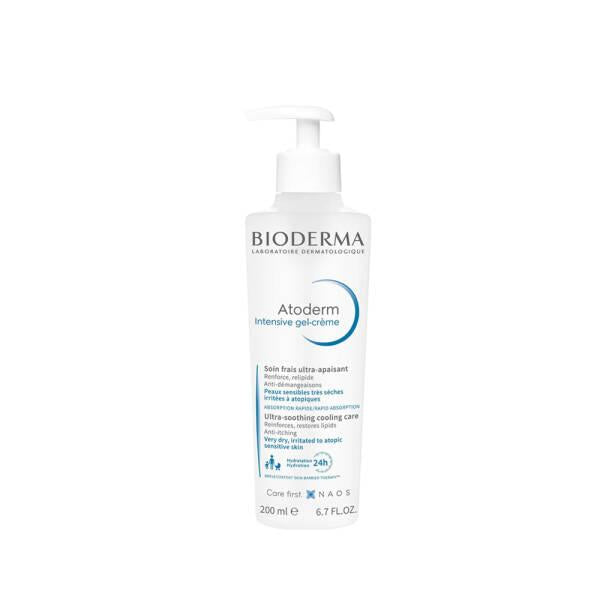 Bioderma Atoderm Intensive Gel Creme - Moisturizing Gel Cream for Dry Skin Relief, Gentle for Babies & Adults - Face Cream
