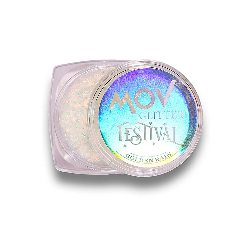 Mov Glitter Krem Festival No:12 Golden Rain - Shiny Makeup & Body Decoration Cream - Highlighter
