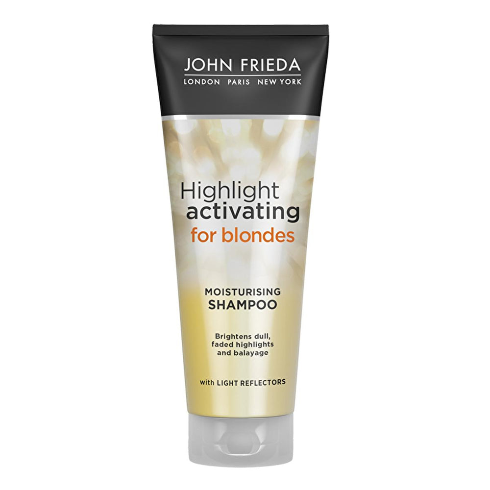 John Frieda Sheer Blonde Shampoo for Blonde Hair - 250ml, Enhances Color & Shine with Avocado Oil & Vitamin C - Shampoo
