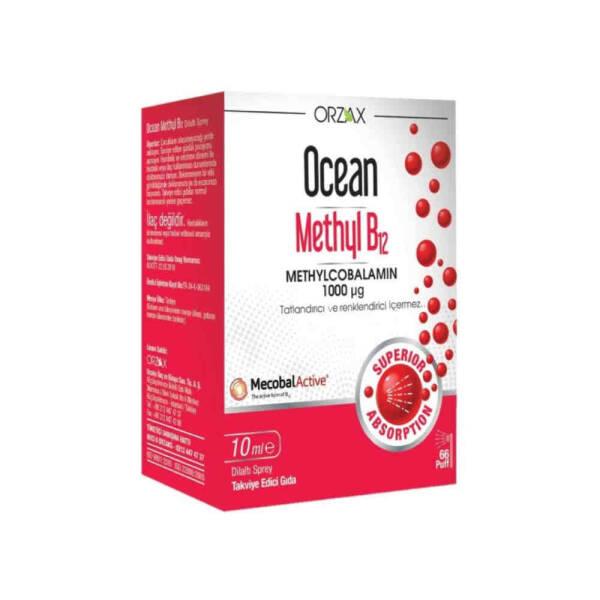 Ocean Methyl B12 Spray 10ml - Vitamin B12 Supplement, Sublingual B12 Spray for Adults and Children - Vitamin & Supplement
