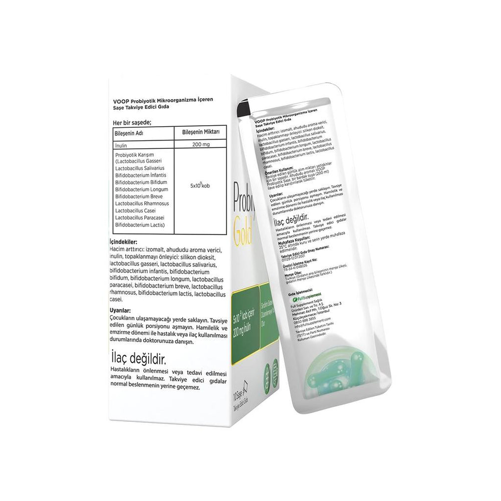 Voop Probiotic Gold Dietary Supplement 10 Sachets