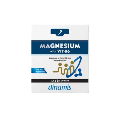 Dinamis Magnesium With Vitamin B6 Supplement - 20 Sachets - Supports Muscle & Nerve Function Magnesium & Vitamin B6 Supplement - 20 Sachets magnesium supplement, vitamin B6 supplement, dietary supplement, health and wellness, magnesium citrate, magnesium carbonate, muscle function support, nerve function support, energy metabolism, preventive care, sachet supplement, easy to use, portable health, wellness products
