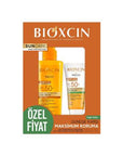 Bioxcin Sunscreen for Oily Skin - SPF50 Spray & SPF50+ Cream Set, Non-Greasy, Water-Resistant, Anti-Aging Bioxcin Sunscreen for Oily Skin - SPF50 & SPF50+ Set sunscreen for oily skin, SPF50 sunscreen spray, SPF50+ sunscreen cream, non-greasy sunscreen, water-resistant sunscreen, anti-aging sunscreen, moisturizing sunscreen, oily skin care, sun protection, Bioxcin, sunscreen duo, cosmetic, skincare