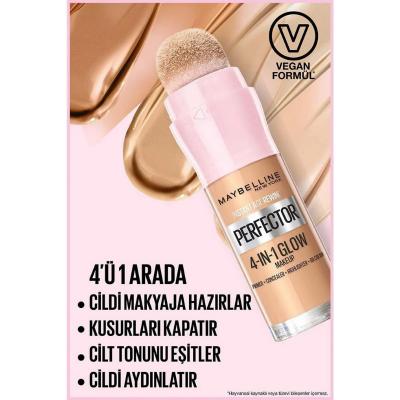 Maybelline Instant Perfector Glow 4-in-1 Foundation: Light Medium Coverage, Radiant Finish, Vegan Formula - Concealer, Highlighter, BB Cream & Makeup Base Maybelline 4-in-1 Glow Foundation: Light Medium, Radiant Vegan 4-in-1 foundation, vegan foundation, light medium foundation, glow foundation, Maybelline foundation, bb cream foundation, foundation with sponge applicator, multi-purpose foundation, radiant finish foundation, affordable foundation, Foundation, concealer, highlighter, makeup base, bb cream, l