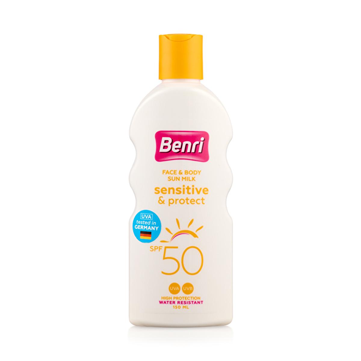 Benri Sensitive Skin Sunscreen Lotion SPF 50 - Waterproof & Moisturizing for Highly Sensitive Skin Benri SPF 50 Sunscreen Lotion for Sensitive Skin Sensitive skin sunscreen, SPF 50 sunscreen lotion, Waterproof sun protection, UVA/UVB protection, Moisturizing sunscreen, Sunscreen for sensitive skin, Water-resistant sunscreen, Sun care for highly sensitive skin, Outdoor skin protection, Skin hydration with sunscreen