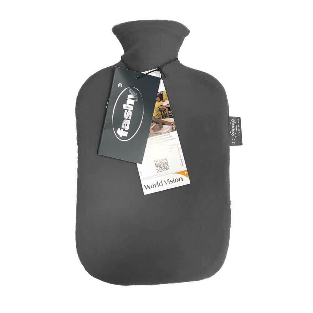 Fashy Odorless 2-Liter Hot Water Bottle with Polar Fleece Cover - TUV Certified for Pain Relief and Comfort Fashy 2L Odorless Hot Water Bottle - TUV Certified Hot water bottle, Fleece covered hot water bottle, TUV certified hot water bag, Odorless hot water bottle, 2-liter hot water bottle, Pain relief, Comfort, Relaxation, Polar fleece cover, Non-electric heating solution, Menstrual cramp relief, Muscle ache relief, Bedtime companion, Cold winter nights, Warmth, Tranquility