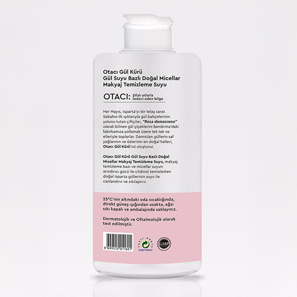 Otacı Natural Rose Water Micellar Makeup Cleansing Water - Gentle, Effective Makeup Removal for All Skin - Makeup Remover