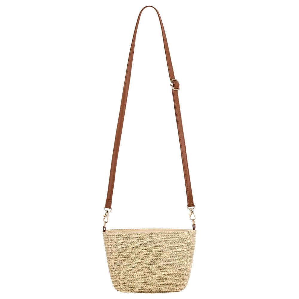 Eklips Ecru Mini Straw Bag Stylish Summer Accessory 1 Count