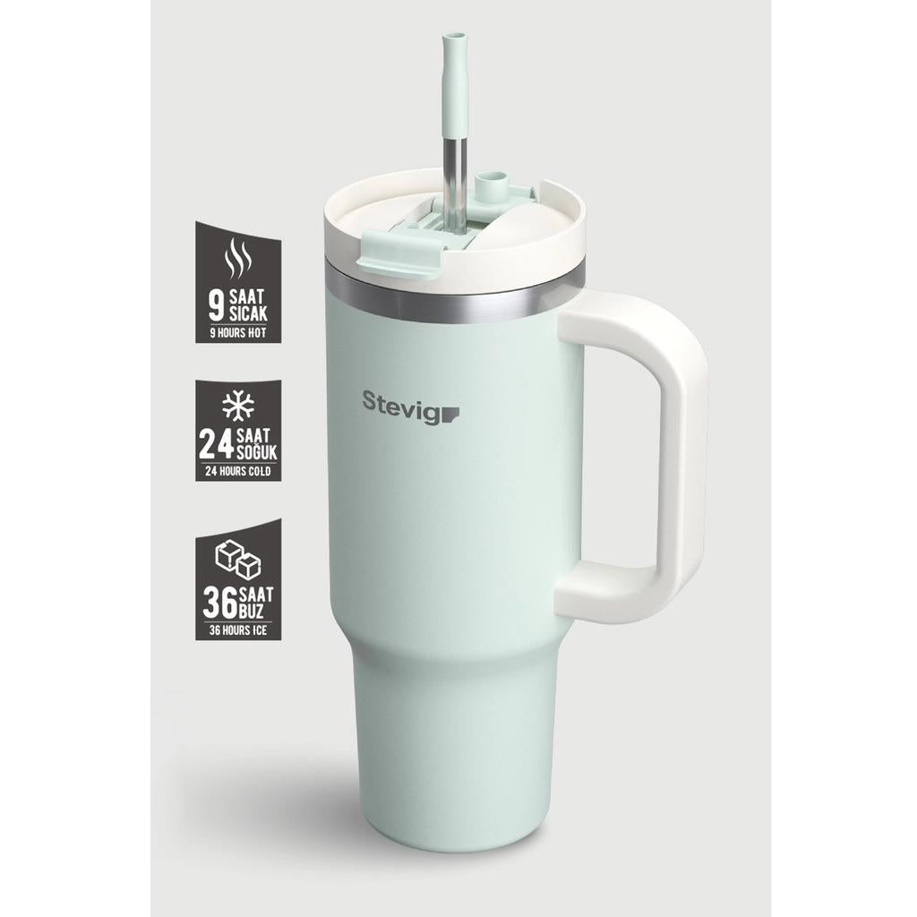 Stevig 2 Moods Insulated Thermos in Sprout Green 900ml