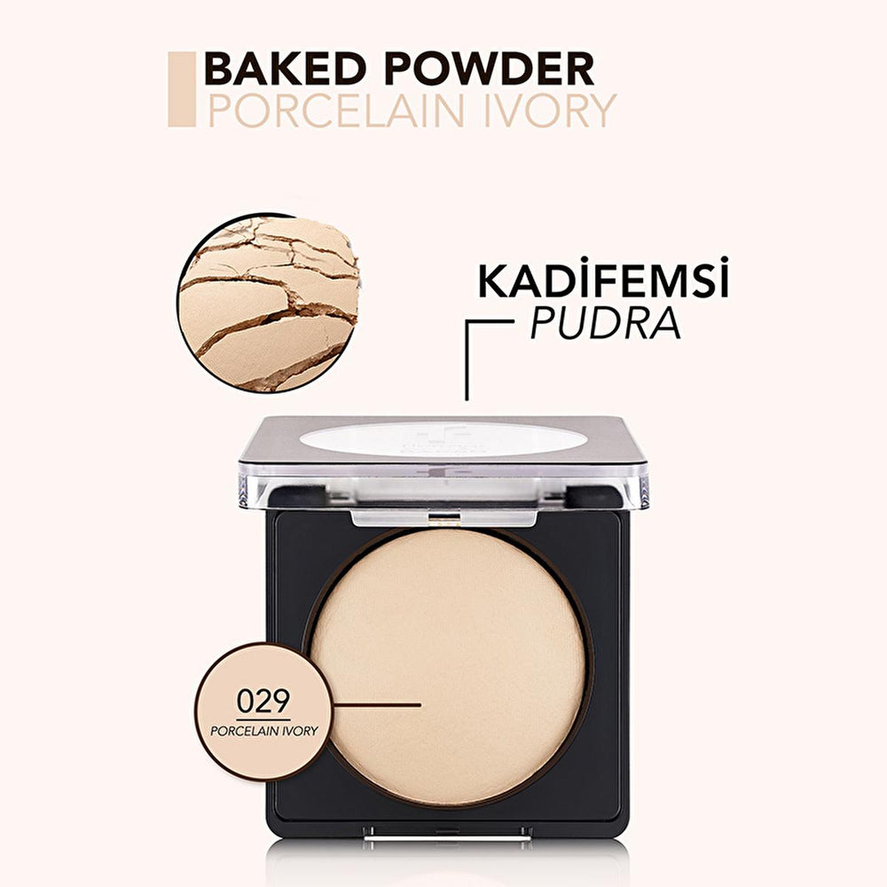 Flormar Baked Powder Pudra 029 Porcelain Ivory - Matte Finish, Long-Lasting Makeup with Vitamin E - view 4
