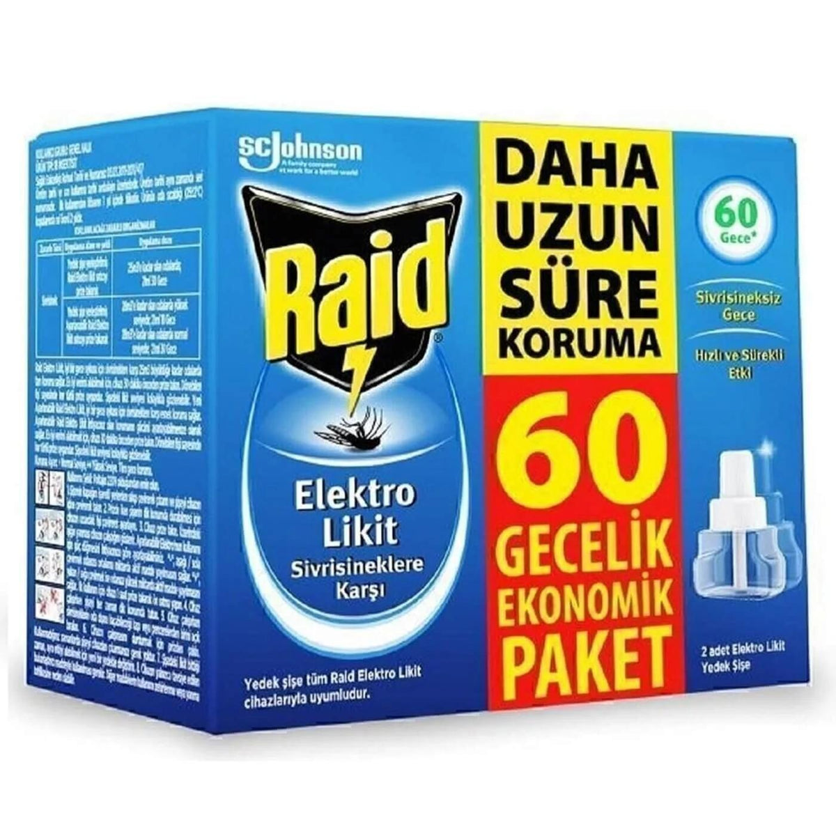 Raid Electric Liquid Mosquito Repellent 60 Nights 3 x 42 ml (Pack of 3)