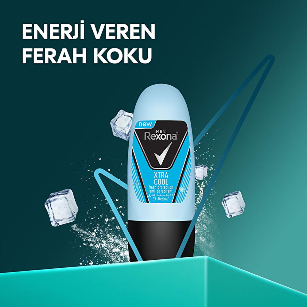 Rexona Men Xtra Cool Mini Roll On Deodorant for Men - 48 Hour Protection, Travel Size Rexona Men Xtra Cool Deodorant - 48 Hour Protection Men's Deodorant, Roll-on Deodorant, 48-hour Protection, Rexona Men Xtra Cool, Mini Deodorant for Travel, Men's Personal Care, Long Lasting Deodorant, Travel Size Deodorant, Active Men's Deodorant, Fresh Deodorant