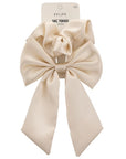 Eklips Cream Satin Scrunchie Set Gentle Hair Ties 2-Piece
