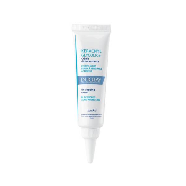Ducray Keracnyl Glycolic+ Acne Treatment Cream - Anti-Acne, Blackhead Reduction, Glycolic Acid Skincare - Acne Treatment