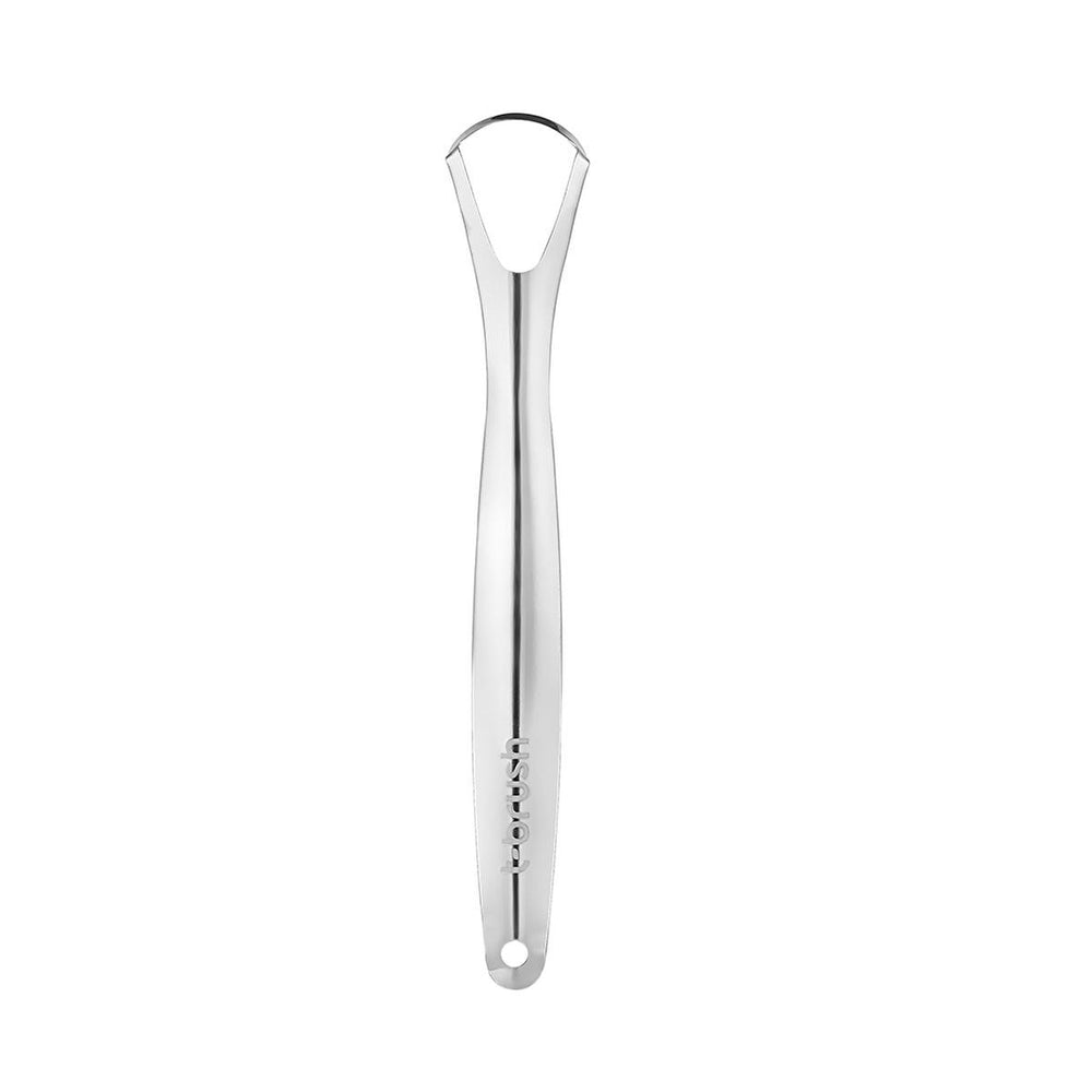 T-Brush Stainless Steel Tongue Scraper for Oral Hygiene & Fresh Breath - Toothpaste
