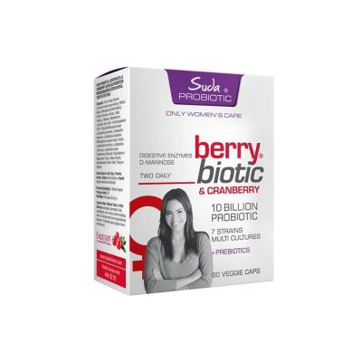 Suda Vitamin Women's Probiotic Supplement with Cranberry Extract & Vitamin C - 60 Capsules Suda Vitamin Probiotic Supplement for Women - 60 Capsules probiotics for women, cranberry supplement, dietary supplement, urinary tract health, digestive health support, natural health products, women's health, UTI prevention, gut health, immune system support
