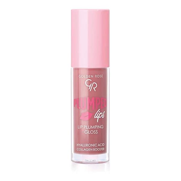 Golden Rose Lip Plumping Gloss No: 203 - Hyaluronic Acid Lip Care with Ginger Oil Golden Rose Lip Plumping Gloss - Hyaluronic Acid Lip Care Lip Plumping Gloss, Hyaluronic Acid Lip Care, Moisturizing Lip Gloss, Natural Ingredients Lip Care, Plumping Lip Gloss with Ginger Oil and Peptides, Lip Care, Cosmetic, Beauty, Makeup, Lip Gloss, Golden Rose