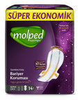 Molped Supernight Sanitary Pads for Nighttime Protection 14 Count