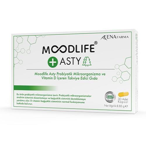 Moodlife Asty Probiyotik D Vitamin 30 Kapsül - Probiotic Supplement with Vitamin D for Digestive - Vitamin & Supplement
