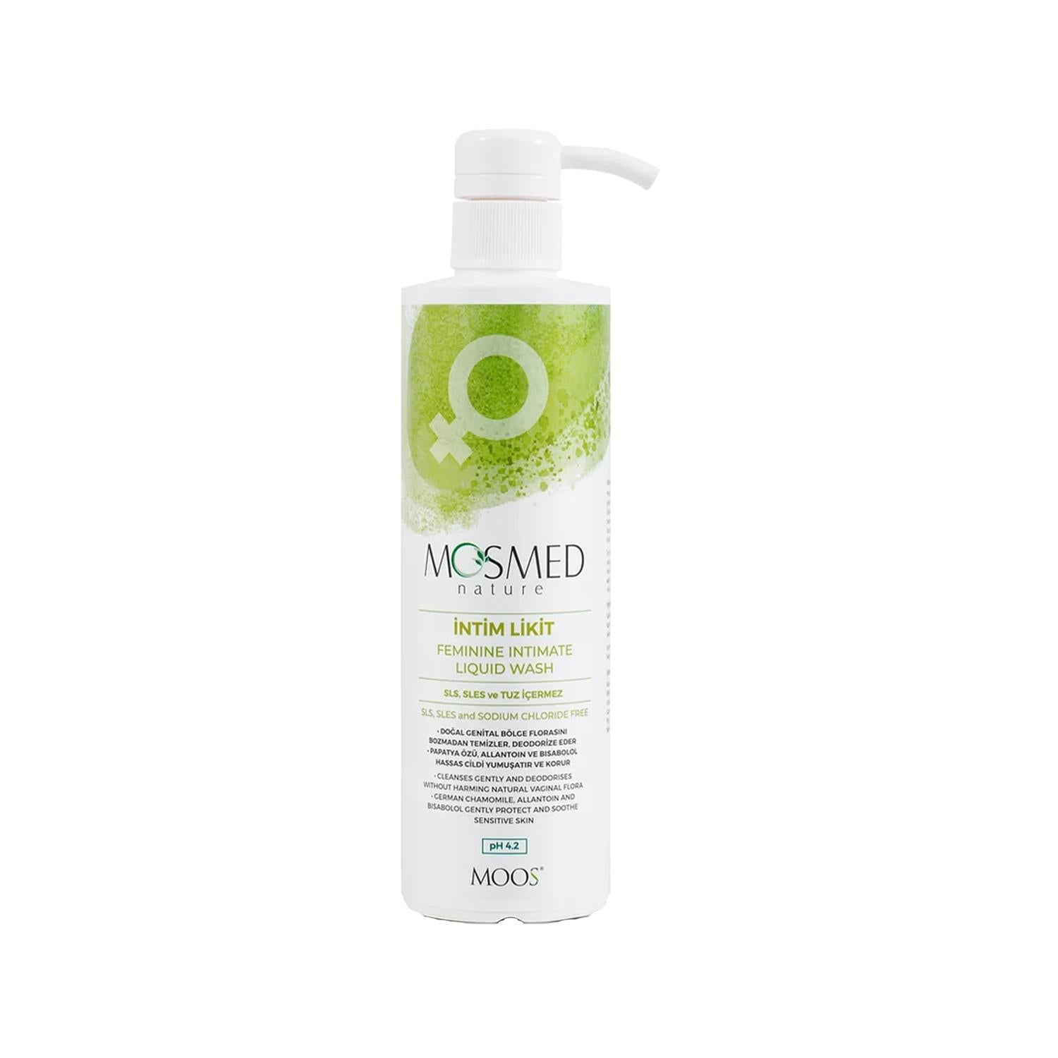 Moos Intimate Wash pH 4.2 - Gentle Feminine Hygiene Liquid for Sensitive Skin, 13.53 fl oz Moos Intimate Wash pH 4.2 - Gentle for Sensitive Skin intimate wash, pH balanced intimate care, gentle cleansing product, sensitive skin care, feminine hygiene wash, intimate hygiene, gentle formulation, liquid intimate wash, personal hygiene products, sensitive skin solutions