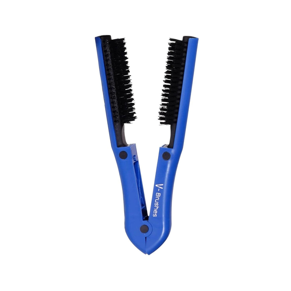 V Brushes Double-Sided Professional V-Style Blowout Brush Blue