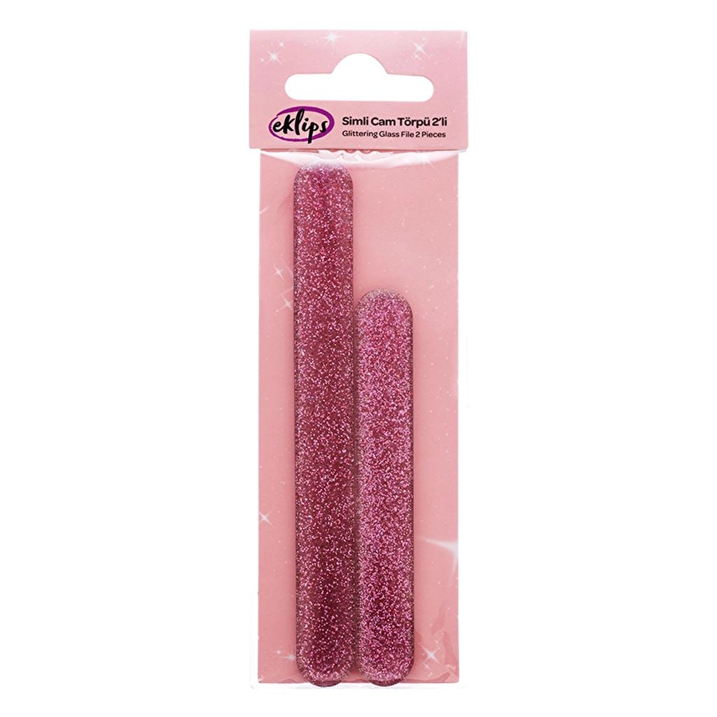 Eklips Glitter Glass Nail File Set for Smooth Nails 2-Pack